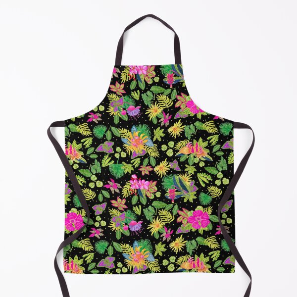Item preview, Tropical Flowers on Black Backgroud designed and sold by MarcyBrennanArt.