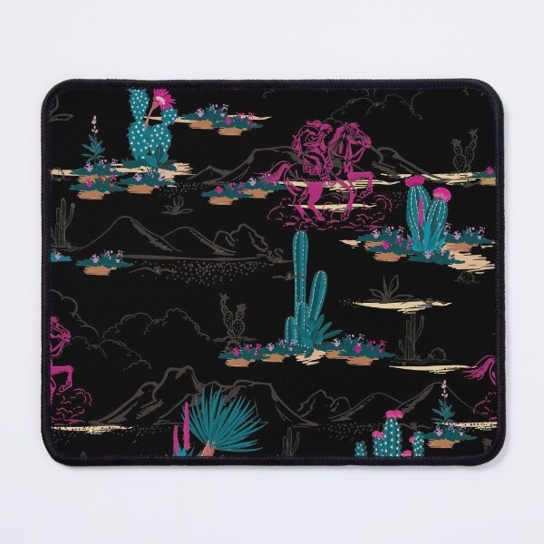 Item preview, Punchy Black and Pink Vintage Cactus and Cowgirl designed and sold by Wild Grace Design Studios.
