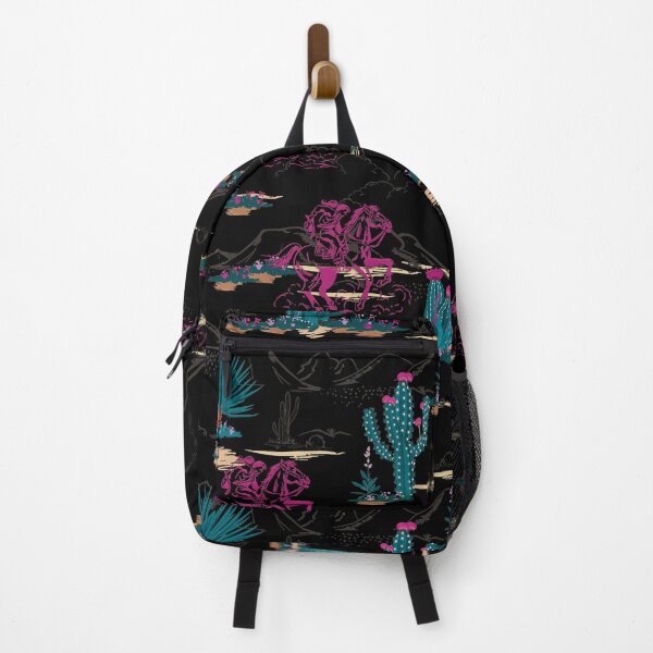 Item preview, Punchy Black and Pink Vintage Cactus and Cowgirl designed and sold by Wild Grace Design Studios.