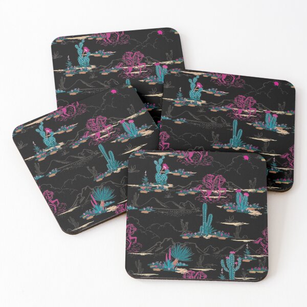 Item preview, Punchy Black and Pink Vintage Cactus and Cowgirl designed and sold by Wild Grace Design Studios.