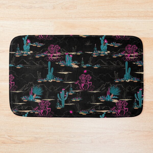 Item preview, Punchy Black and Pink Vintage Cactus and Cowgirl designed and sold by Wild Grace Design Studios.