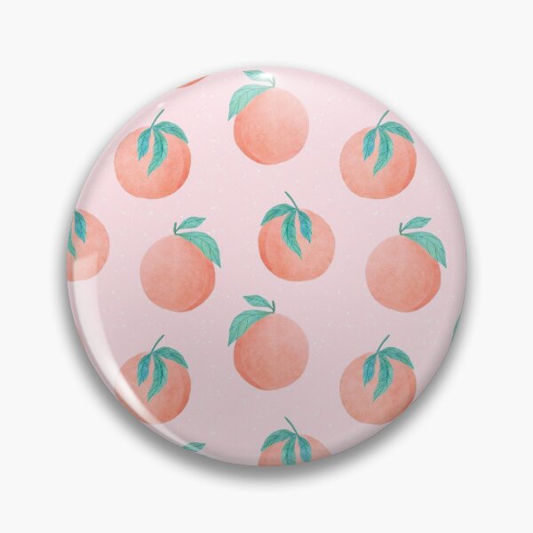 Item preview, Pretty texture peach pattern with blue green leaves  designed and sold by inkbearblue.