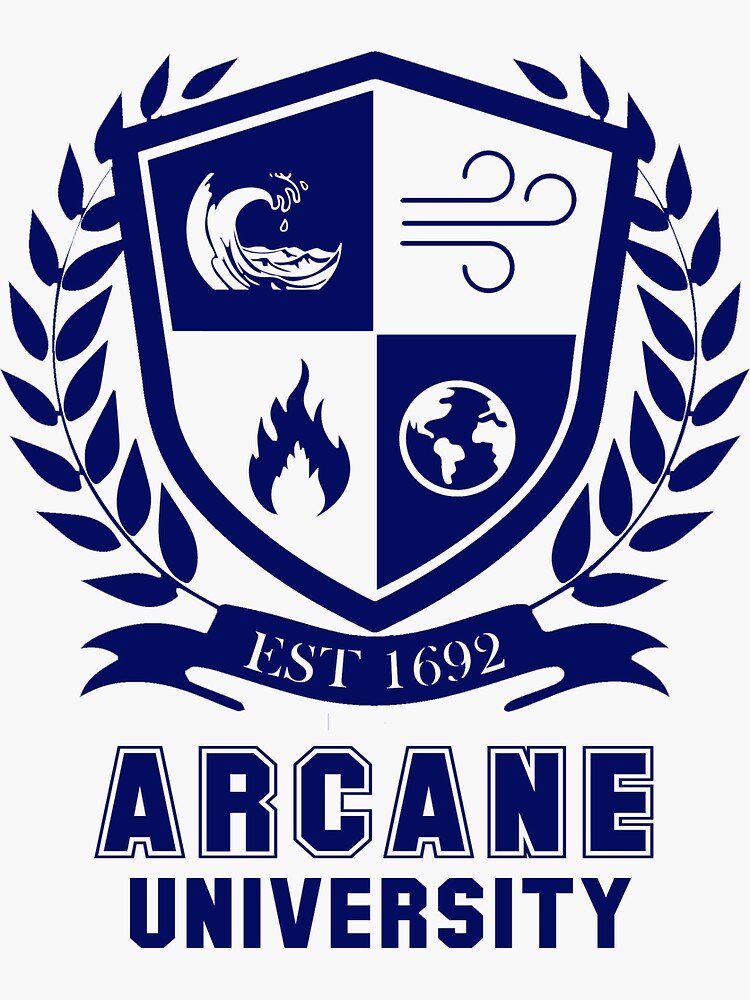 Thumbnail 3 of 3, Sticker, Arcane University Logo designed and sold by EveofEternals.