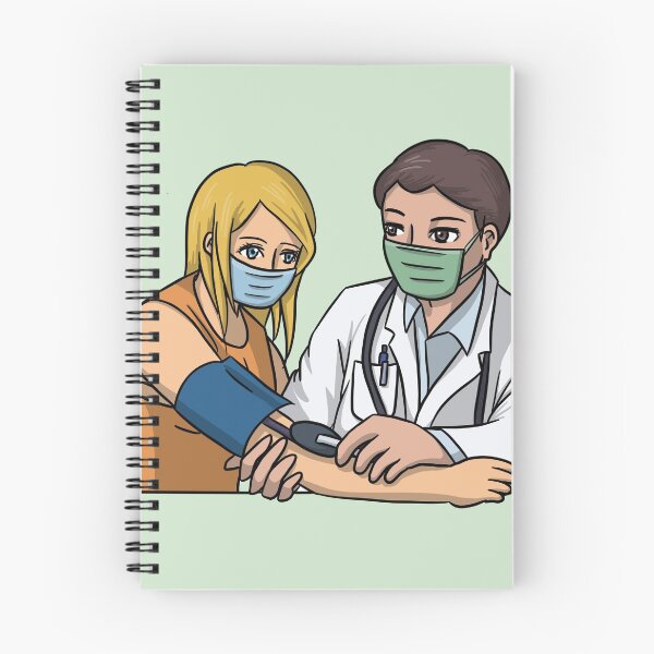 Item preview, Doctor measuring a patient's blood pressure designed and sold by HeatherPhn.