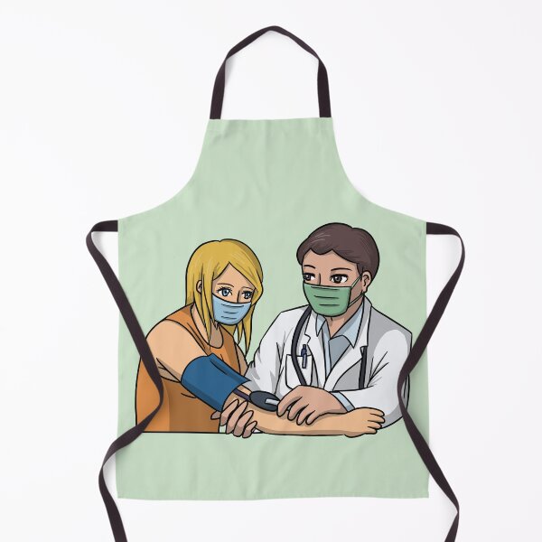 Item preview, Doctor measuring a patient's blood pressure designed and sold by HeatherPhn.