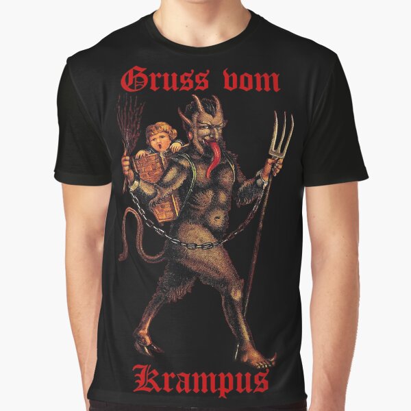 Item preview, Gruss vom Krampus (3) (on black) designed and sold by DotorEaon.