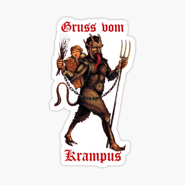 Item preview, Gruss vom Krampus (3) (on cream) designed and sold by DotorEaon.
