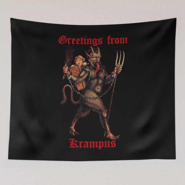 Item preview, Greetings from Krampus (2) (on black) designed and sold by DotorEaon.