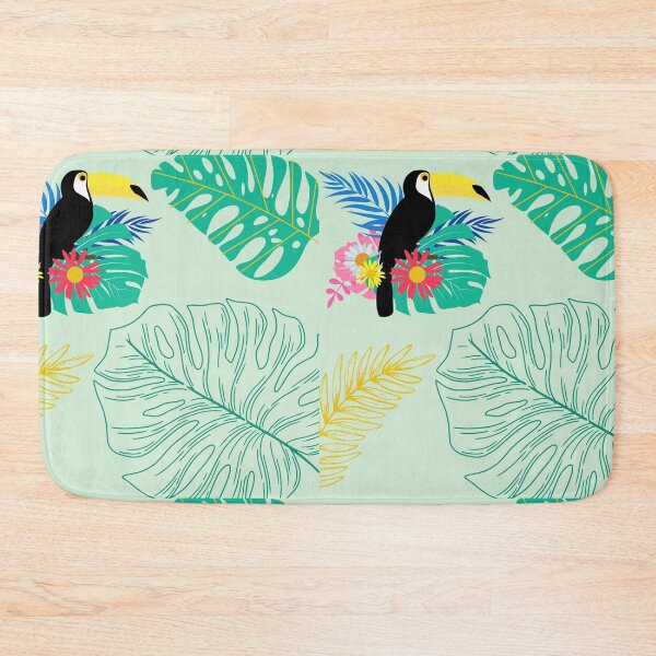 Item preview, tropical vibe leafy pattern designed and sold by DayMagicalArt.