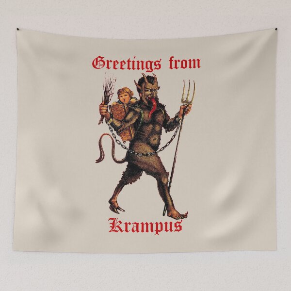 Item preview, Greetings from Krampus (2) (on cream) designed and sold by DotorEaon.