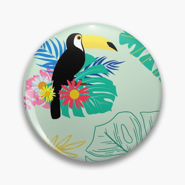 Item preview, tropical vibe leafy pattern designed and sold by DayMagicalArt.