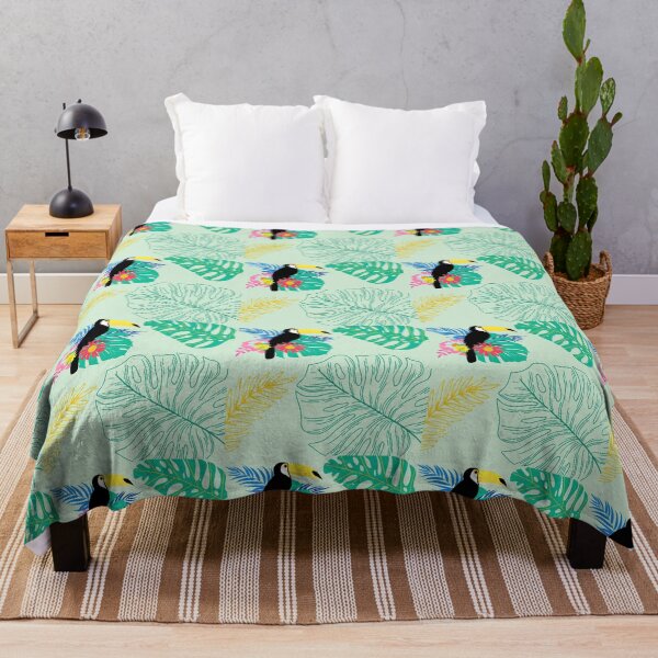 Item preview, tropical vibe leafy pattern designed and sold by DayMagicalArt.