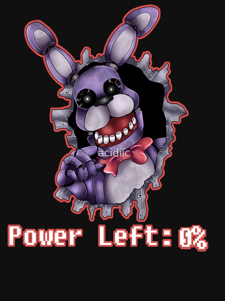 FIVE NIGHTS AT FREDDY'S-Bonnie- Power Left 0% Magnet for Sale by acidiic