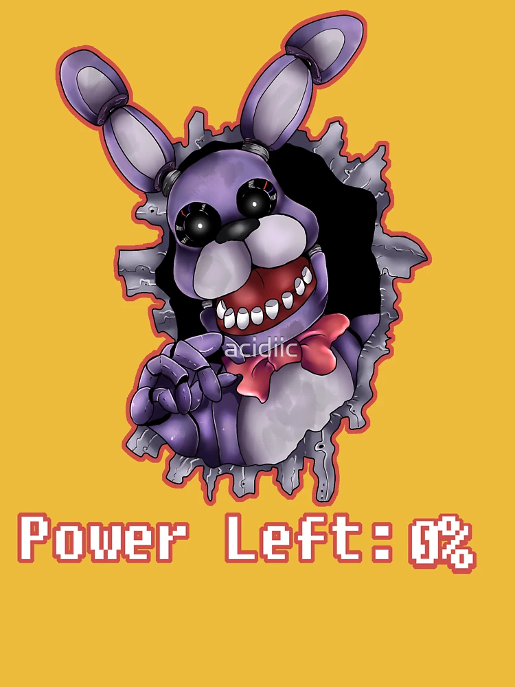 FIVE NIGHTS AT FREDDY'S-Bonnie- Power Left 0% Magnet for Sale by acidiic