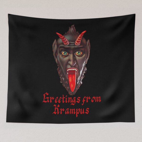 Item preview, Greetings from Krampus (3) (on black) designed and sold by DotorEaon.