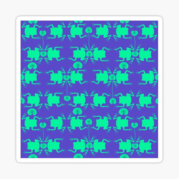 Item preview, Green Electrifying Frogs - Bright Pattern designed and sold by anzelas.