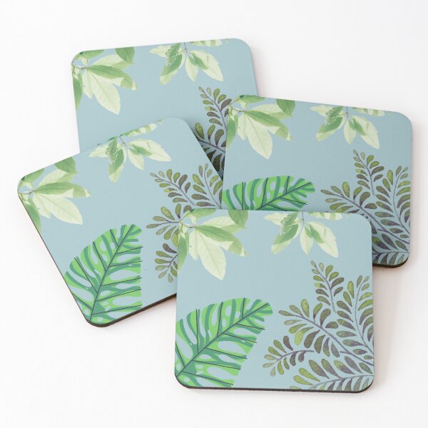 Item preview, tropical vibe leafy pattern designed and sold by DayMagicalArt.