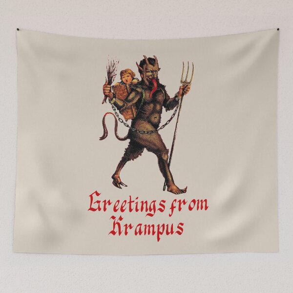 Item preview, Greetings from Krampus (4) (on cream) designed and sold by DotorEaon.