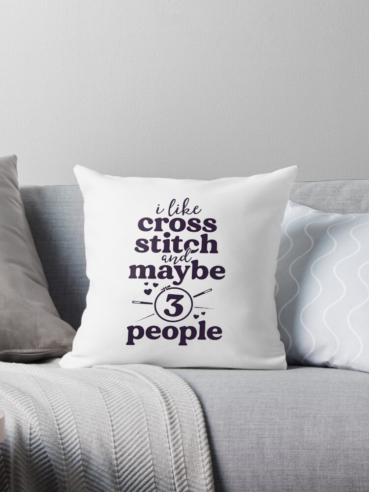 Small Cross-Stitch Throw Pillow