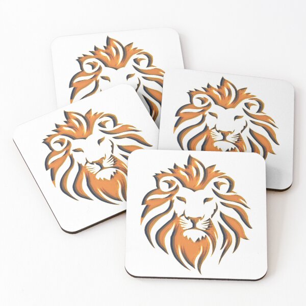 Item preview, HEAD OF HIS PRIDE - COLORFUL LION FACE OUTLINE designed and sold by MrCreativeArts.