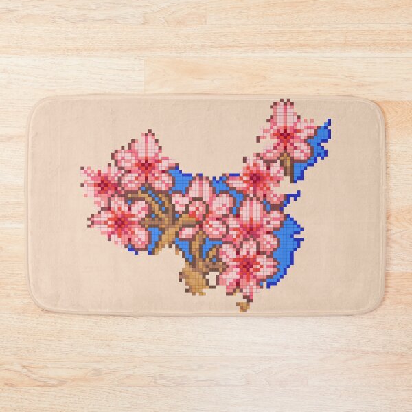 Item preview, Pixel 8-bit plum blossom China designed and sold by Bri Lantrip.