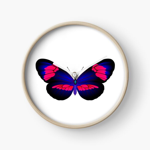 Full color danaida butterfly Clock