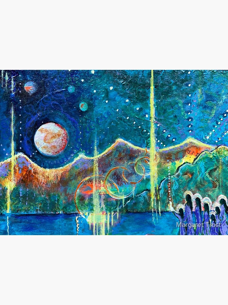 Thumbnail 2 of 2, Art Board Print, Nighttime Blessings designed and sold by margarettrost.