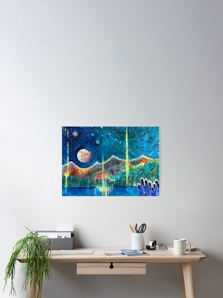 Thumbnail 2 of 3, Poster, Nighttime Blessings designed and sold by margarettrost.