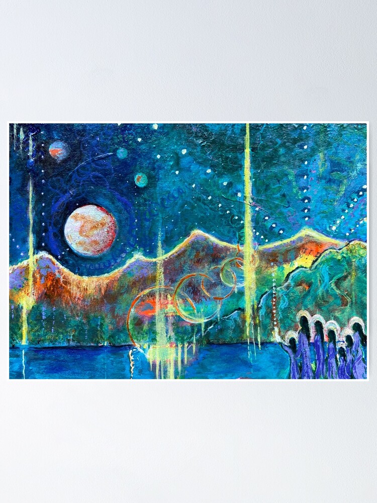 Thumbnail 1 of 3, Poster, Nighttime Blessings designed and sold by margarettrost.