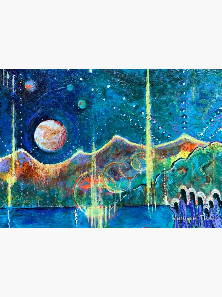 Thumbnail 3 of 3, Sticker, Nighttime Blessings designed and sold by margarettrost.