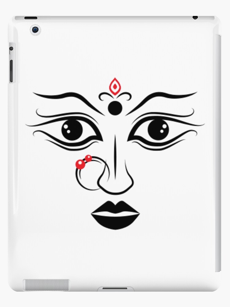 Draw Face Of Durga Maa - 400x400 PNG Download - PNGkit