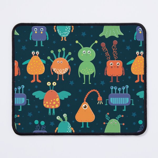 Item preview, Kids Fun Colorful Alien Pattern on Blue designed and sold by sweetbelle.
