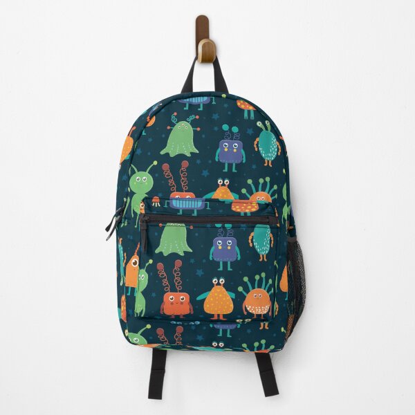 Item preview, Kids Fun Colorful Alien Pattern on Blue designed and sold by sweetbelle.
