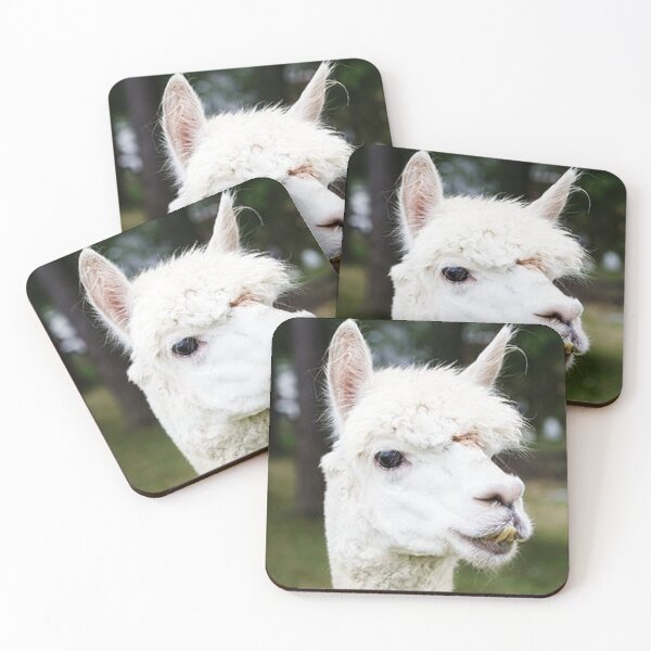 Item preview, Cute White Fluffy Alpaca Face.  Sweet Baby Llama.  designed and sold by lduke47.