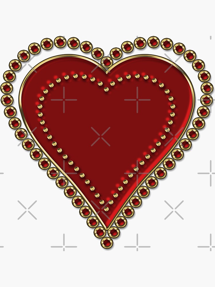 Garnet Red Rhinestone Heart by PartnersInTrust