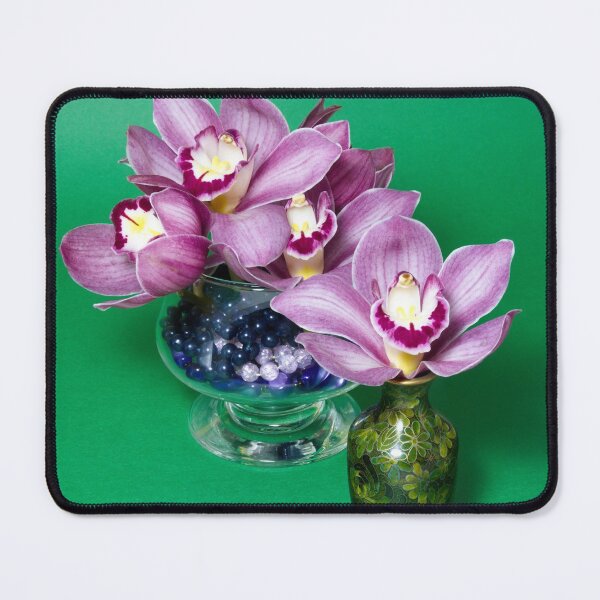 Item preview, Pretty pink Cymbidium Orchid blossoms in Vases. designed and sold by sunnypicsoz.