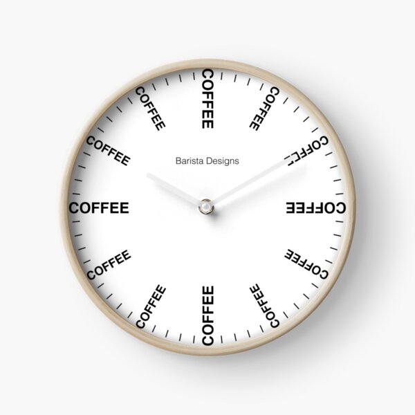 Barista Coffee Clock Clock
