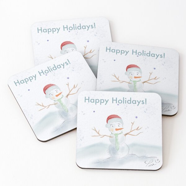 Item preview, Snow man illustration by Pascale Breton Canadian Artist Christmas Happy Holidays designed and sold by Pascale Breton.
