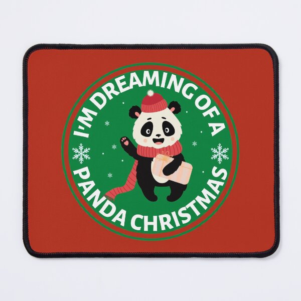 Item preview, Im Dreaming of a Panda Christmas (green)- Cute Animal Friendly Panda - Christmas Panda Bear Gift designed and sold by CaitU.