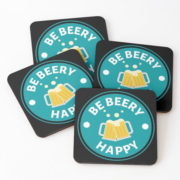 Item preview, Be Beery Happy - Funny Beer Puns - Gift for Beer Lovers who like alcohol jokes designed and sold by CaitU.