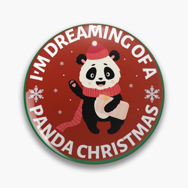 Item preview, Im Dreaming of a Panda Christmas (red)- Cute Animal Friendly Panda - Christmas Panda Bear Gift designed and sold by CaitU.
