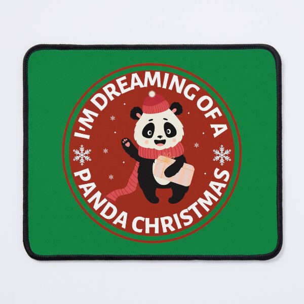 Item preview, Im Dreaming of a Panda Christmas (red)- Cute Animal Friendly Panda - Christmas Panda Bear Gift designed and sold by CaitU.