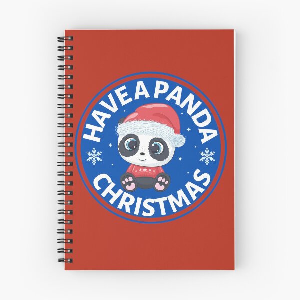 Item preview, Have a Panda Christmas (blue)- Cute Animal Friendly Panda - Christmas Panda Bear Gift designed and sold by CaitU.