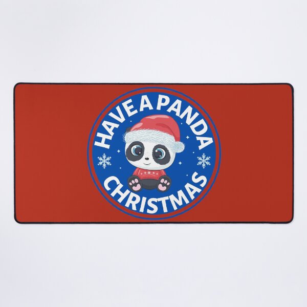 Item preview, Have a Panda Christmas (blue)- Cute Animal Friendly Panda - Christmas Panda Bear Gift designed and sold by CaitU.