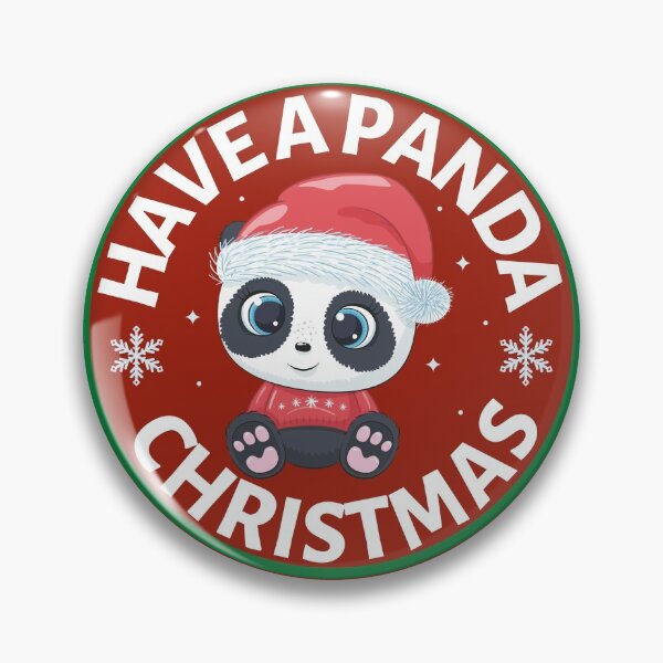Item preview, Have a Panda Christmas (red)- Cute Animal Friendly Panda - Christmas Panda Bear Gift designed and sold by CaitU.