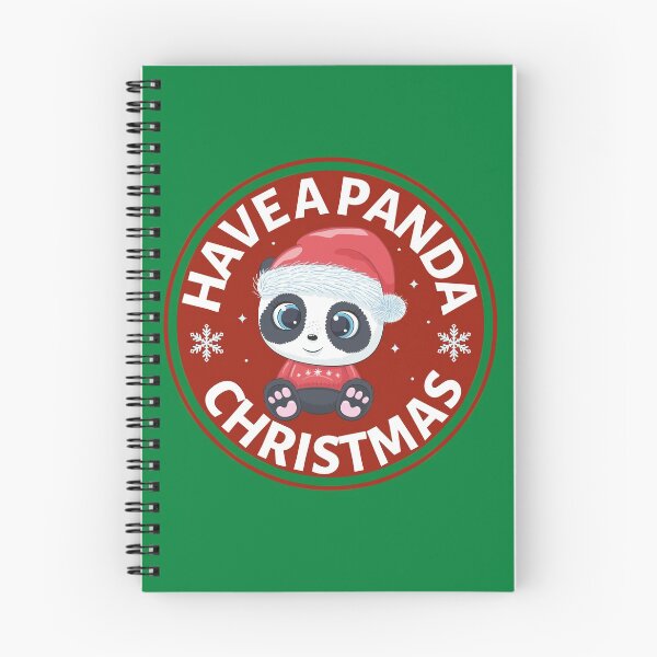 Item preview, Have a Panda Christmas (red)- Cute Animal Friendly Panda - Christmas Panda Bear Gift designed and sold by CaitU.