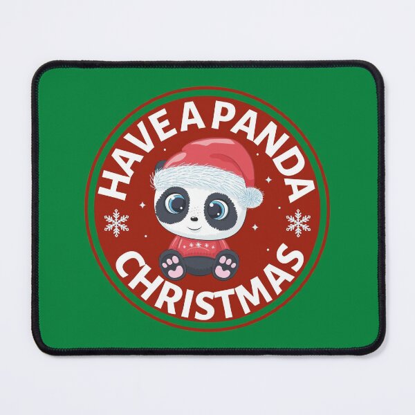 Item preview, Have a Panda Christmas (red)- Cute Animal Friendly Panda - Christmas Panda Bear Gift designed and sold by CaitU.