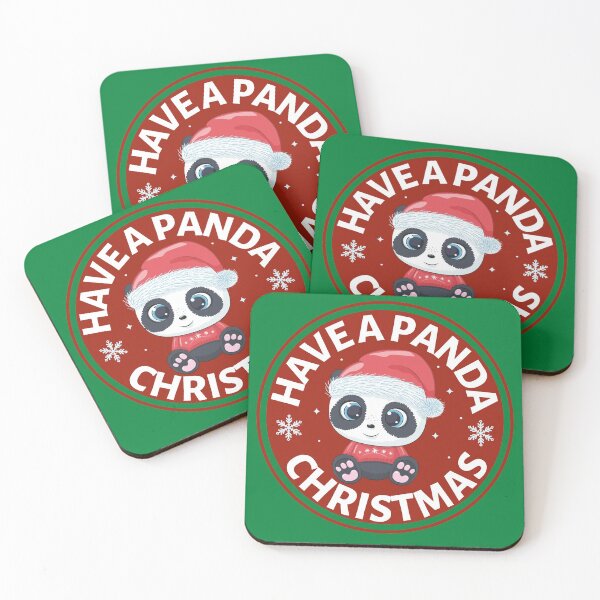 Item preview, Have a Panda Christmas (red)- Cute Animal Friendly Panda - Christmas Panda Bear Gift designed and sold by CaitU.