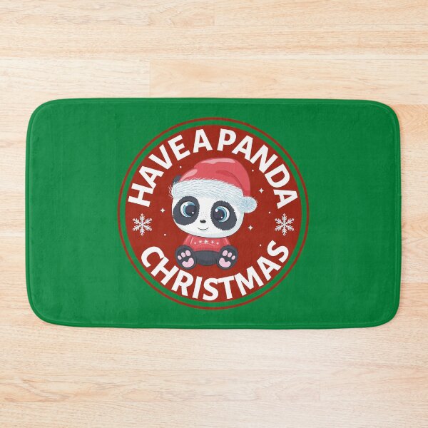 Item preview, Have a Panda Christmas (red)- Cute Animal Friendly Panda - Christmas Panda Bear Gift designed and sold by CaitU.