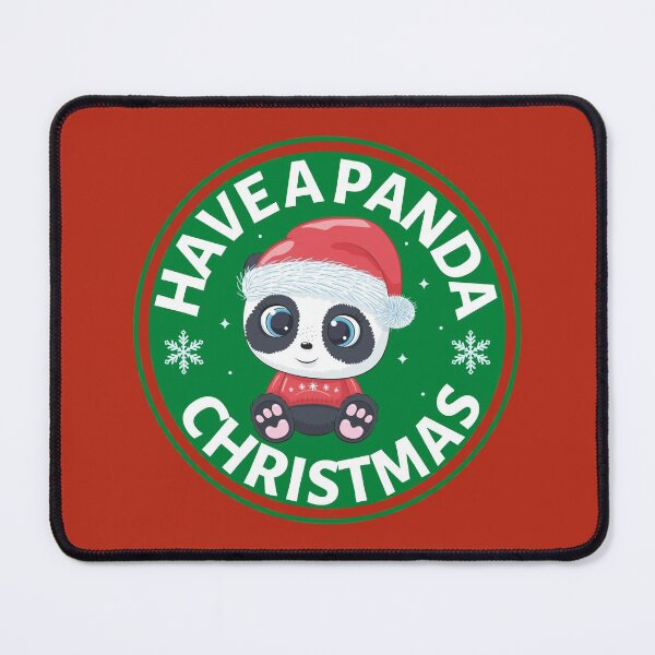 Item preview, Have a Panda Christmas (green)- Cute Animal Friendly Panda - Christmas Panda Bear Gift designed and sold by CaitU.